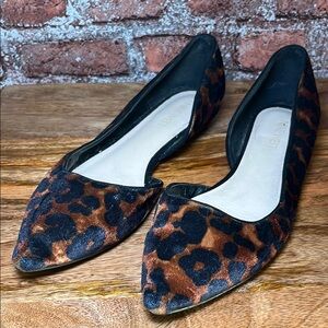 Nine West Animal Print Flats Brown and Black